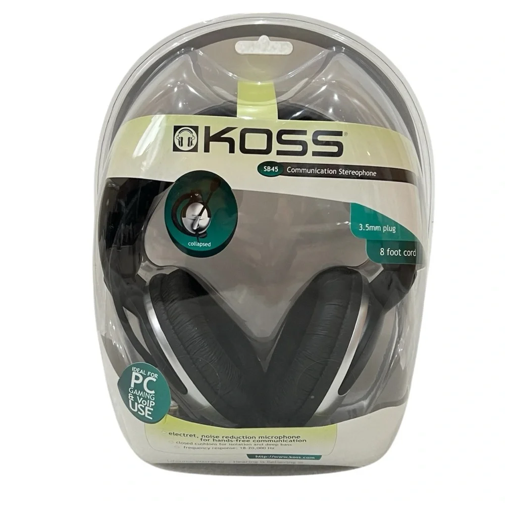 Koss SB-45 Communication Stereophone Headset NEW In Sealed Original Package